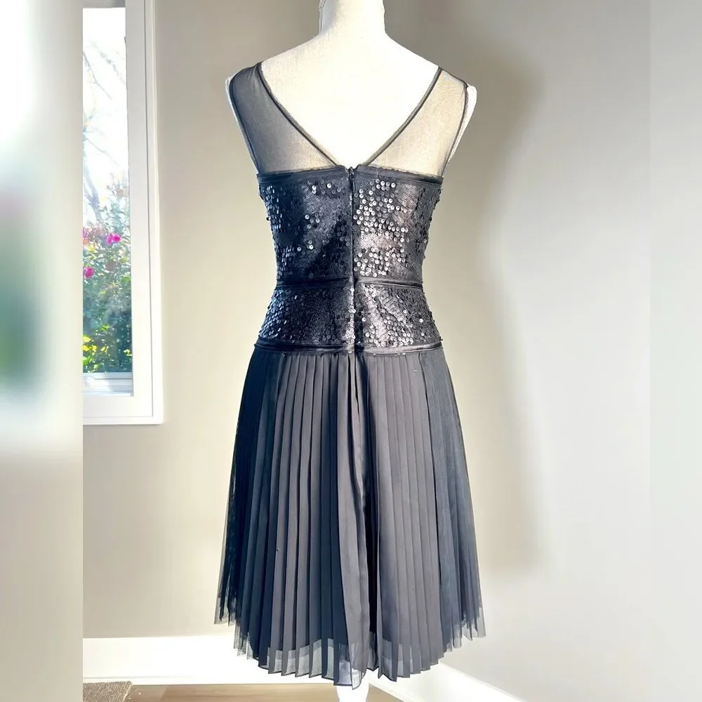 Black Tulle Cocktail Formal Party Dress BCBGMaxazria - Picture 6 of 8